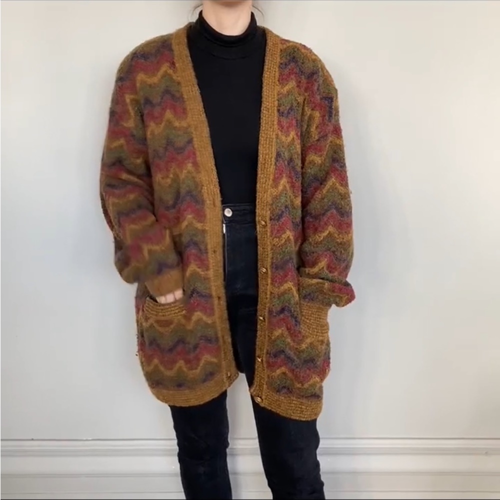 Vintage oversized cardigan sweater knit - Picture 2 of 3